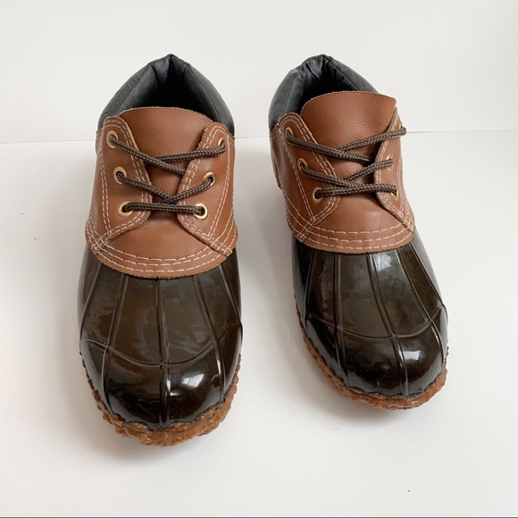 Pro Line Duck Shoe Boots, Brown and Tan, Lace Ties, Size 7 - Picture 2 of 5